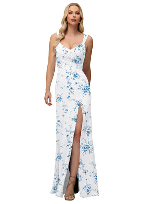 A-line Cowl Floor-Length Chiffon Bridesmaid Dress