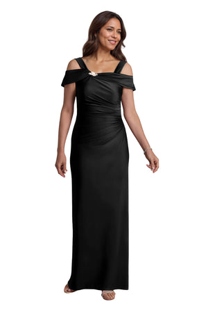 Trumpet/Mermaid Cold Shoulder Square Satin Mother of the Bride Dress