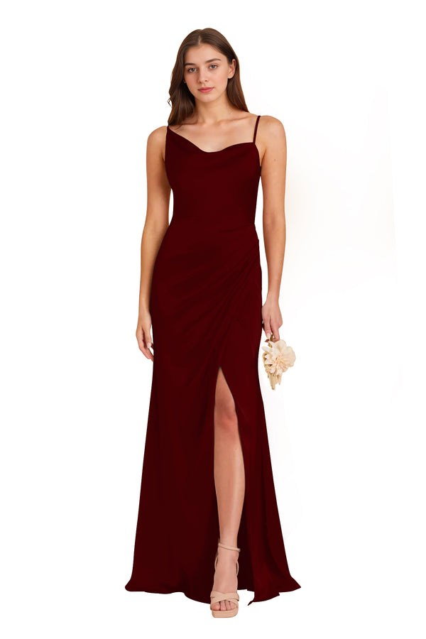 Mermaid One Shoulder Floor-Length Satin Bridesmaid Dress