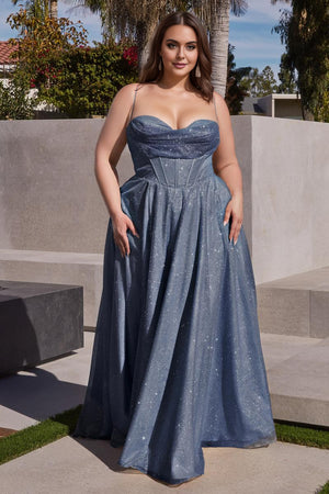 A-line Cowl Floor-Length Sequin Prom Dresses With Ruched