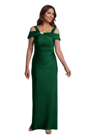 Trumpet/Mermaid Cold Shoulder Square Satin Mother of the Bride Dress