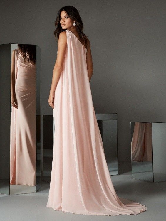 Mermaid One Shoulder Floor-Length Chiffon Mother of the Bride Dress With Pleated Beading