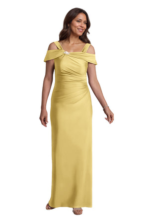 Trumpet/Mermaid Cold Shoulder Square Satin Mother of the Bride Dress