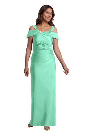 Trumpet/Mermaid Cold Shoulder Square Satin Mother of the Bride Dress