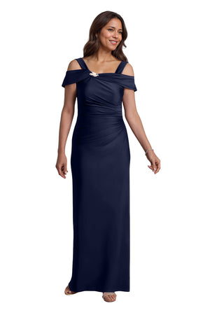 Trumpet/Mermaid Cold Shoulder Square Satin Mother of the Bride Dress