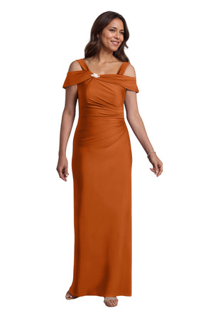 Trumpet/Mermaid Cold Shoulder Square Satin Mother of the Bride Dress