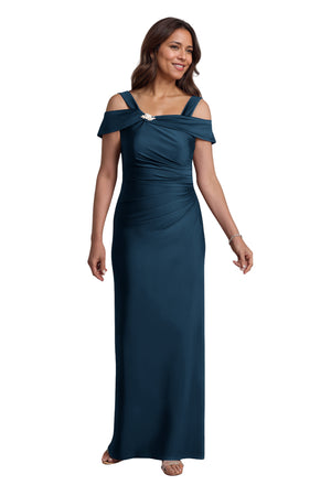 Trumpet/Mermaid Cold Shoulder Square Satin Mother of the Bride Dress
