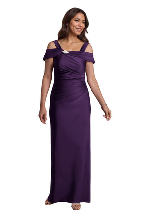 Trumpet/Mermaid Cold Shoulder Square Satin Mother of the Bride Dress