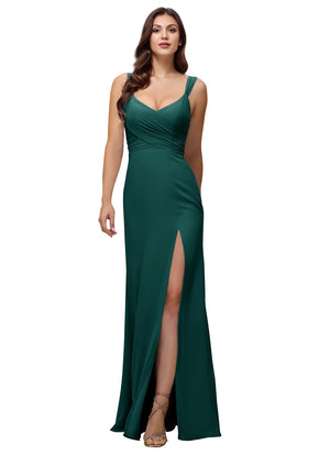 A-line Cowl Floor-Length Chiffon Bridesmaid Dress
