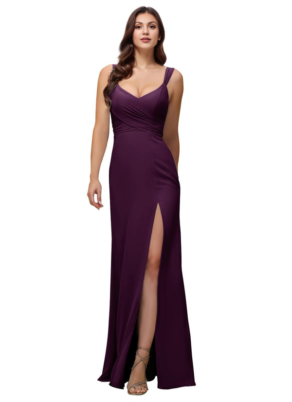 A-line Cowl Floor-Length Chiffon Bridesmaid Dress