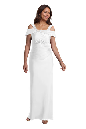 Trumpet/Mermaid Cold Shoulder Square Satin Mother of the Bride Dress